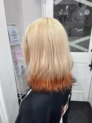 ミディアム カラー ♱地雷カラー♱ウルフ ♱ 藍衣 ♱のヘアスタイル