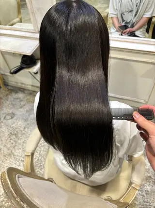 ミディアム 美髪矯正 透明感 カラー⭐️ユウキのヘアスタイル
