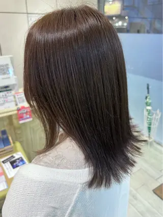ミディアム カラー ヘアアレンジ 韓国ヘア/レイヤー 顔周りカット/ユキナのヘアスタイル