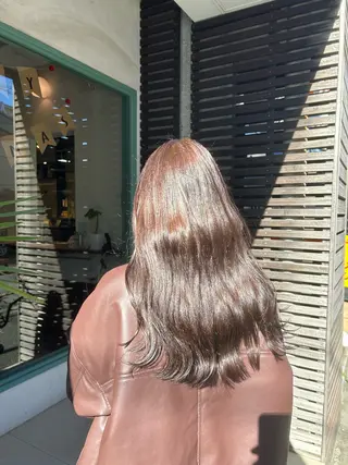 セミロング カラー HASIMOTO jijibyMOPSのヘアスタイル