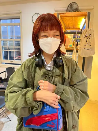 ミディアム カラー eri kinjoのヘアスタイル