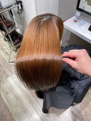 ロング パーマ k-twoたき✨艶感 カラー／美髪矯正のヘアスタイル