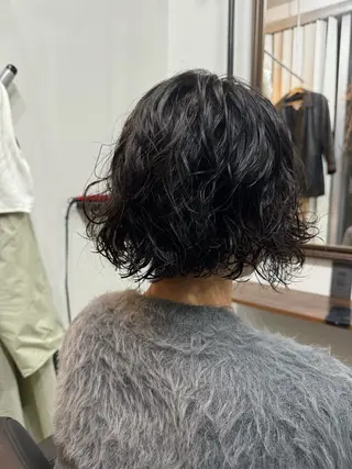 ショート パーマ 椎葉 祐也のヘアスタイル