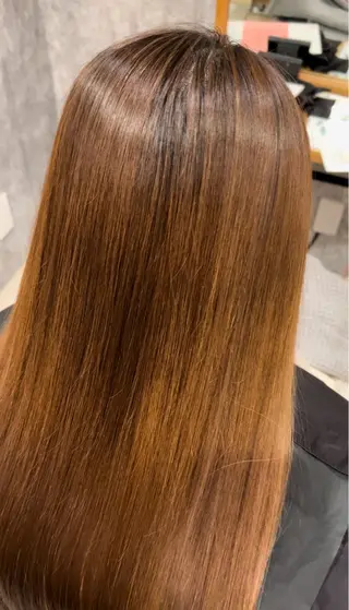 ロング カラー 似合わせ 顔周りYUUGAのヘアスタイル