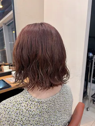 パーマ ボブ/ミディアム 親しみやすさ/さくらのヘアスタイル