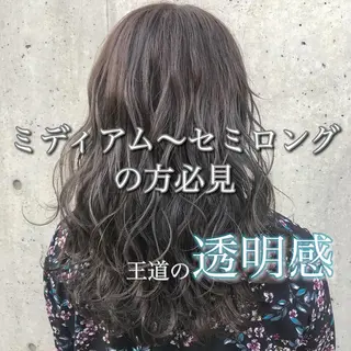 ミディアム カラー 韓国レイヤーカット 🧸ベージュカラーのヘアスタイル