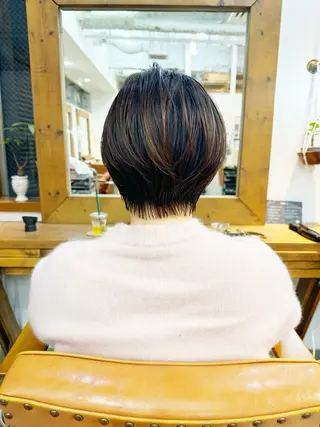 ショート カラー 👑銀座ショート/ 絶壁補正/金子涼👑のヘアスタイル