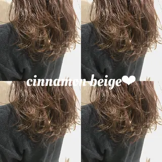 セミロング カラー レイヤーカット 韓国ヘアayameのヘアスタイル