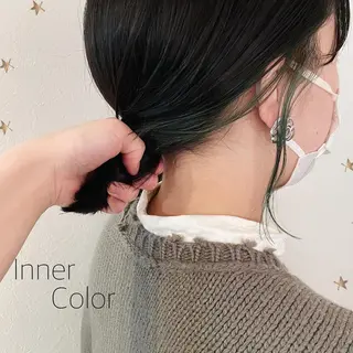 ミディアム カラー 市川 千夏のヘアスタイル