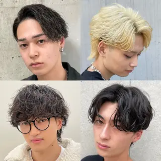 ショート カラー パーマ ヘアアレンジ メンズ 亀井隆汰/メンズ専門 パーマ特化美容師のヘアスタイル