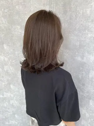 ミディアム カラー 【完全個室】髪質改善 暖色カラー/山崎唯奈のヘアスタイル