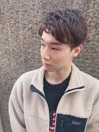 ショート カラー パーマ ヘアアレンジ メンズ ちこ .のヘアスタイル