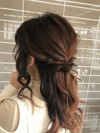 ロング ヘアアレンジ 辻堂メンズ特化 YU-YAのヘアスタイル