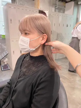 ミディアム カラー パーマ ヘアアレンジ メンズ キッズ ネイル マツエク・マツパ アイブロウ 透明感カラー・レイヤ ー🎀amika🎀のヘアスタイル