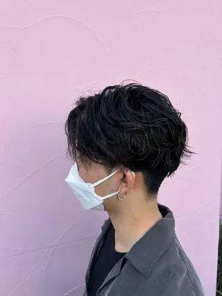 パーマ メンズ レイヤー/ブリーチ/ 渋谷/ルル🌿のヘアスタイル