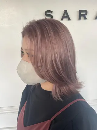 ミディアム 鹿児島 聖来のヘアスタイル