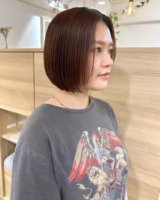ショート カラー パーマ 銀座No.1髪質改善 縮毛矯正/本木のヘアスタイル