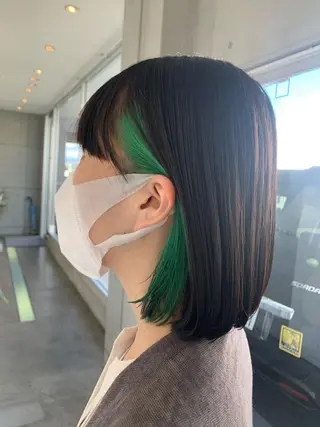 ミディアム おせ ちさとのヘアスタイル