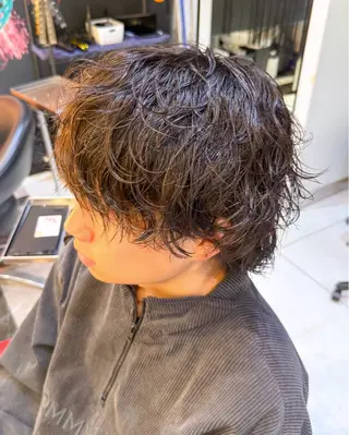 パーマ メンズ レディースモデル募集 無料/田中海斗のヘアスタイル