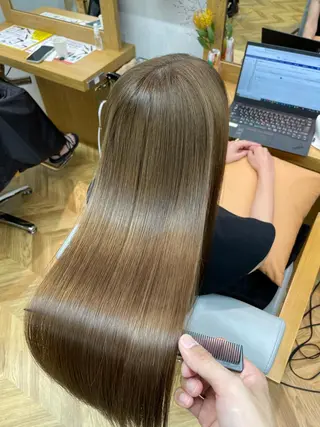 ロング カラー パーマ 髪質改善🌸縮毛矯正 専門家💖後藤のヘアスタイル