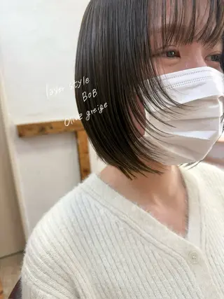 ミディアム カラー 菅野 愛のヘアスタイル