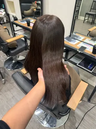 セミロング カラー 艶髪レイヤー上田 紗也🇰🇷💗のヘアスタイル