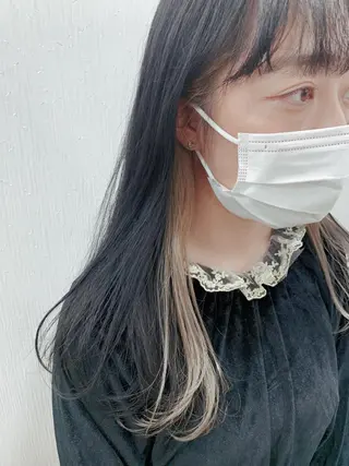 ロング カラー レイヤーカットモデル 募集/藤原一真のヘアスタイル