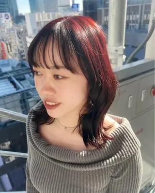 セミロング 岸 来未のヘアスタイル