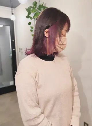 ミディアム カラー ノサカ ミワコのヘアスタイル