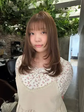 ミディアム 艶カラー/フェイス レイヤー/たむのヘアスタイル