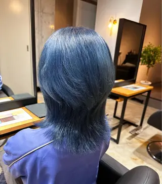 ミディアム カラー ✨髪質改善/ハイトー ン/艶髪高山のヘアスタイル