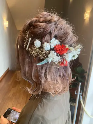 ミディアム ヘアアレンジ 溝口 ひなこのマツエク・マツパデザイン