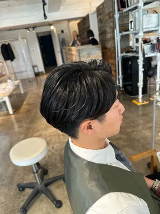 ミディアム パーマ メンズ 【メンズ職人】 ✂️佐藤友のヘアスタイル