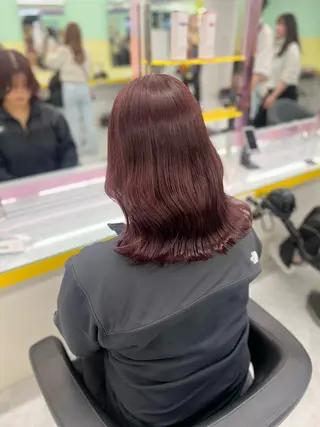 セミロング カラー 韓流トレンドヘア 🎀RINAKO🎀のヘアスタイル