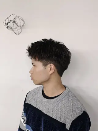 ショート メンズ パーマ お悩み解決カット& パーマ。お任せ下さいのヘアスタイル