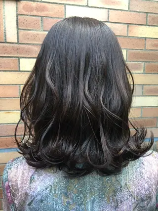 ミディアム カラー ヘアアレンジ 透明感カラー🤎 ゆりのヘアスタイル