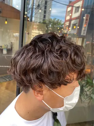 パーマ メンズ おくだ　りお /ハイトーンカラーのヘアスタイル