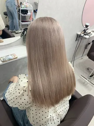 ロング カラー ハイトーン・ブリーチ ムラ修正　八須　錬のヘアスタイル