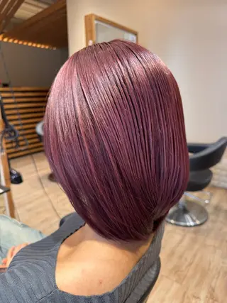 セミロング カラー 関口 友行のヘアスタイル