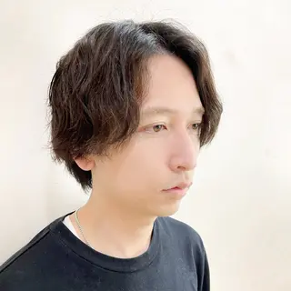 ショート パーマ メンズ デザインカラー/ 推しの配色　肥後のヘアスタイル