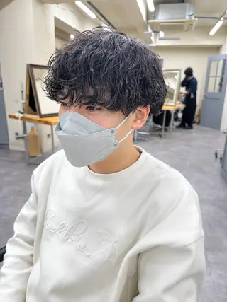ショート パーマ メンズ メンズパーマ メンズ特化ryoのヘアスタイル