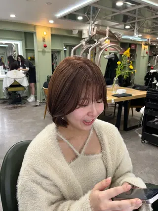 カラー AYANE ◝✩韓国ヘアのヘアスタイル
