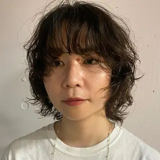 ミディアム Yuki☺︎パーマ レイヤーカットのヘアスタイル