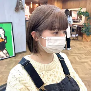 ミディアム カラー パーマ ヘアアレンジ メンズ キッズ ネイル マツエク・マツパ アイブロウ 前川 朋香のヘアスタイル