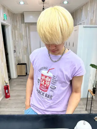 カラー メンズ KEIGO/ ベージュカラーのヘアスタイル