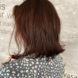 ミディアム カラー 荒川 ひなの 新川崎のヘアスタイル