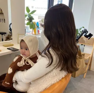 ミディアム カラー 西元 亜由美のヘアスタイル