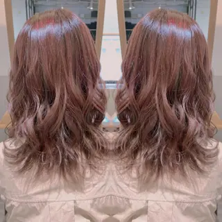 セミロング カラー ヘアアレンジ 韓国hair🦋 Nanaのヘアスタイル