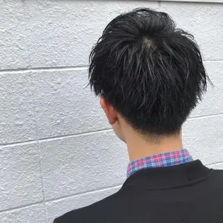ショート カラー パーマ メンズ ニュアンスパーマ/ レイヤー/茶屋町のヘアスタイル