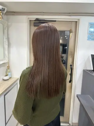 セミロング ミルクティーベージュ /三村克彦のヘアスタイル